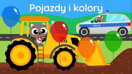 Pojazdy i Kolory dla Dzieci!  Traktor, Autobus, Policja | Pikuś i Mruczek Uczą