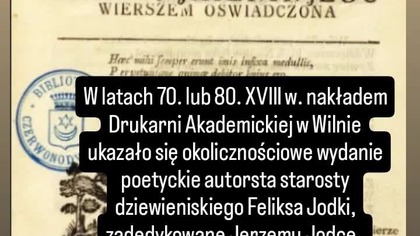 Dziewieniszki.  Jerzy oraz Feliks Jodkowie, starostowie dziewieniscy.  Dieveniškės, seniūnai Jodkos.