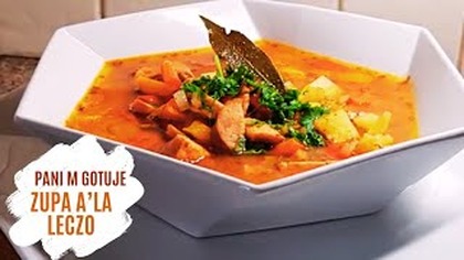 Rozgrzewającą zupa ala leczo z kiełbasą