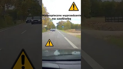 Niebezpieczne wyprzedzanie na czołówkę #shorts #rikordwidjo