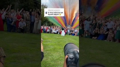 GRUPOWE ZDJĘCIE WESELNE *wybuch dymny* #fotografslubny