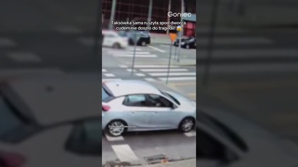 TAKSÓWKA SAMA RUSZYŁA SPOD DWORCA! CUDEM NIE DOSZŁO DO TRAGEDII!