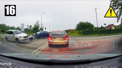 Wypadek - kierowca z Ukrainy nie zatrzymał się na stopie