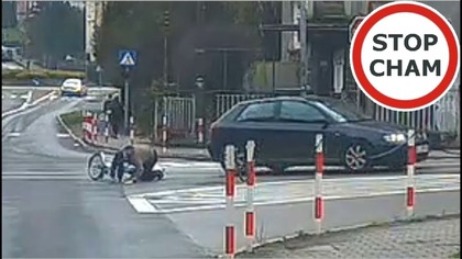 Nieustraszony rowerzysta omal nie stracił życia #1850 Wasze Filmy