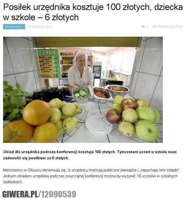 posiłek,urzędnik,dziecko,szkoła,100zł,6zł