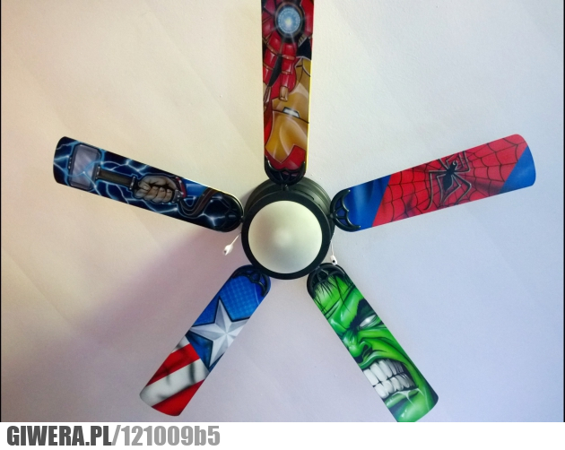 Wentylator,wiatrak,Avengers,SpiderMan,IronMan,Thor,Hulk,captain america