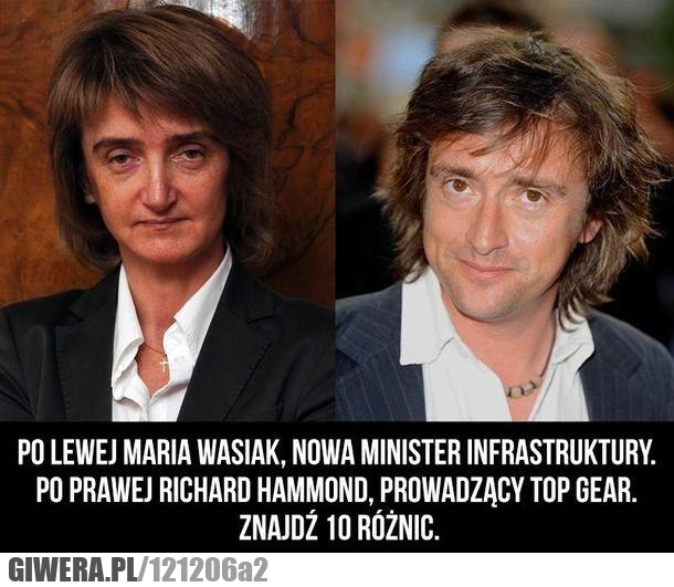 Maria Wasiak,Richard Hammond,Top Gear,minister infrastruktury, 