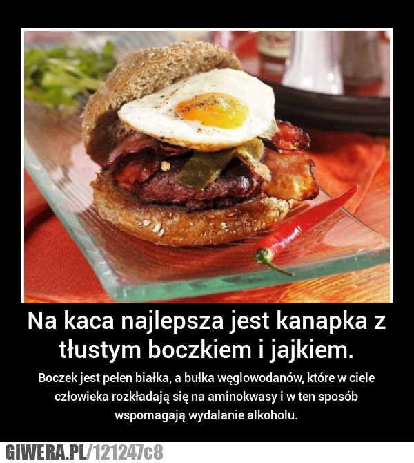 kac,alkohol,impreza,bekon,