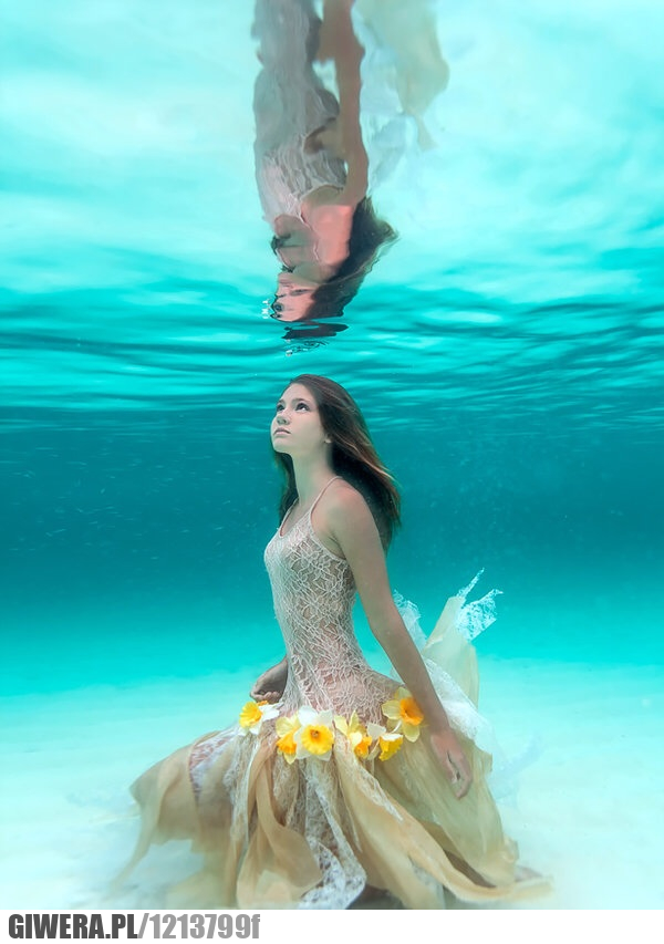 Laska,Kobieta,Ocean,Kwiaty,Elena Kalis