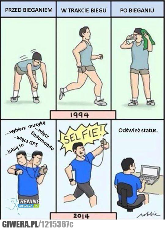 Bieganie,selfie,facebook