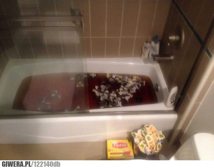 Herbata,parzenie,Lipton,Wanna