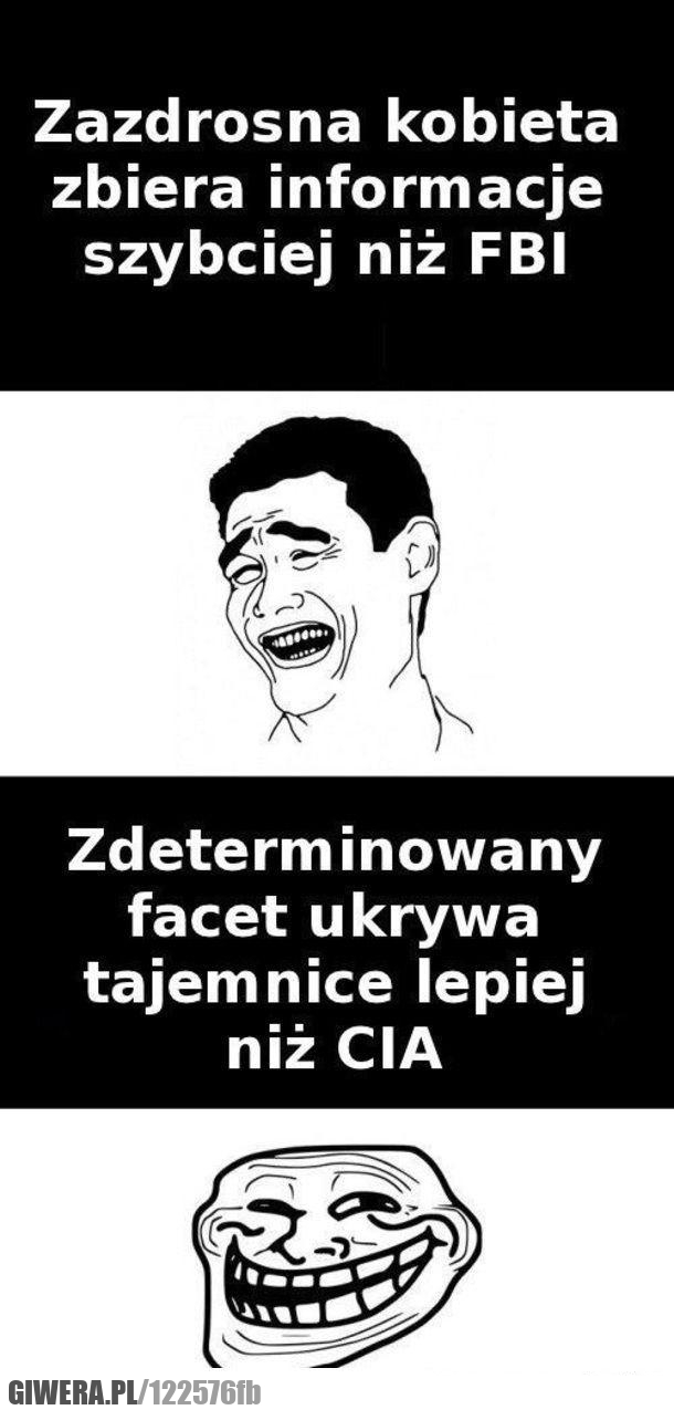 Zazdrosna kobiet,zdeterminowany facet,FBI,CIA