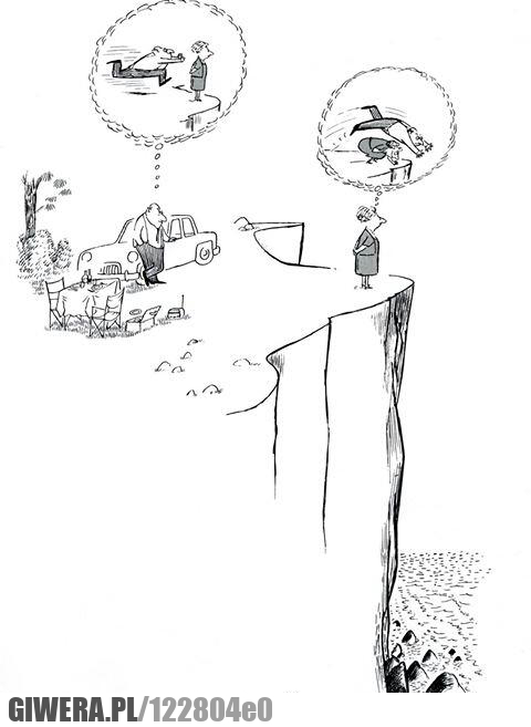 Małżeństwo,klif,skały,zepchnięcie,upadek