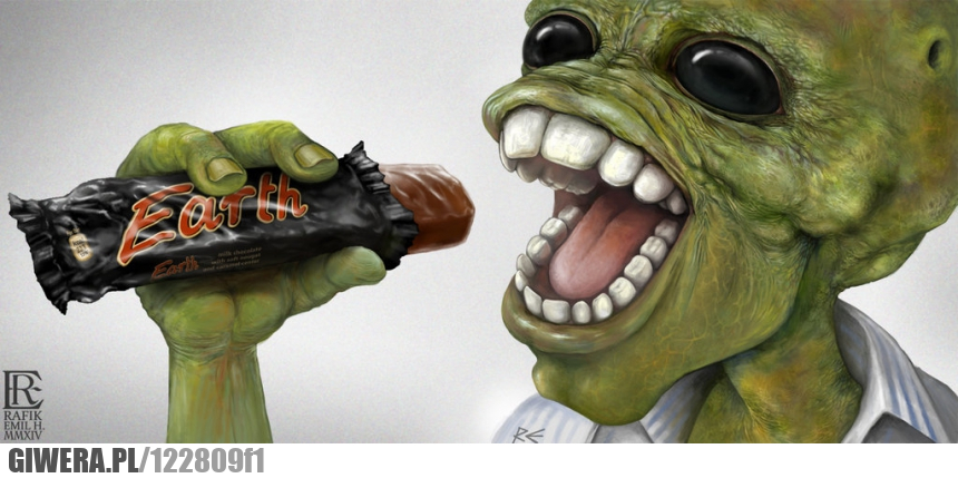 Mars,ziemia,kosmita,baton