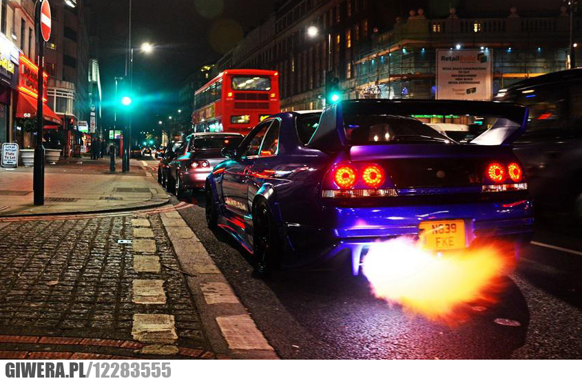 Street drifting in japan