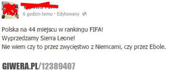 Ranking Fify,Polska,Ebola,Sierra Leone