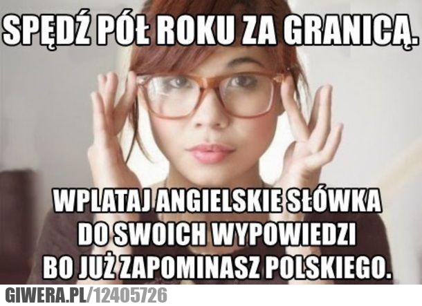 za granicą,angielski,język polski