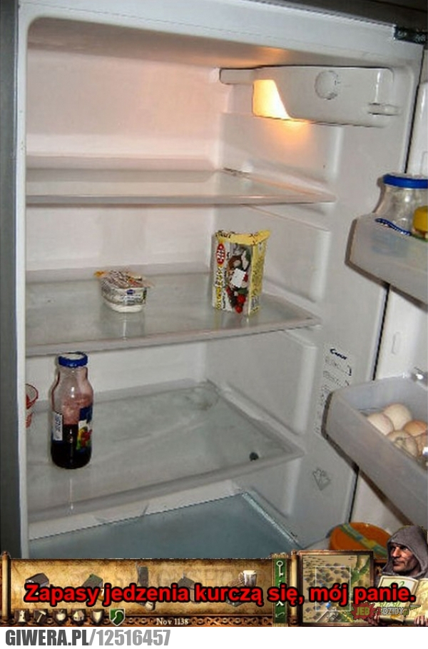 twierdza,jedzenie,lodówka