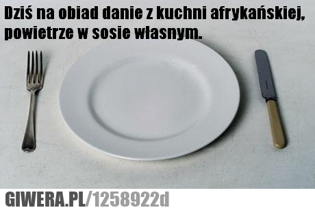 powietrze,sos własny,obiad,kuchnia afrykańska