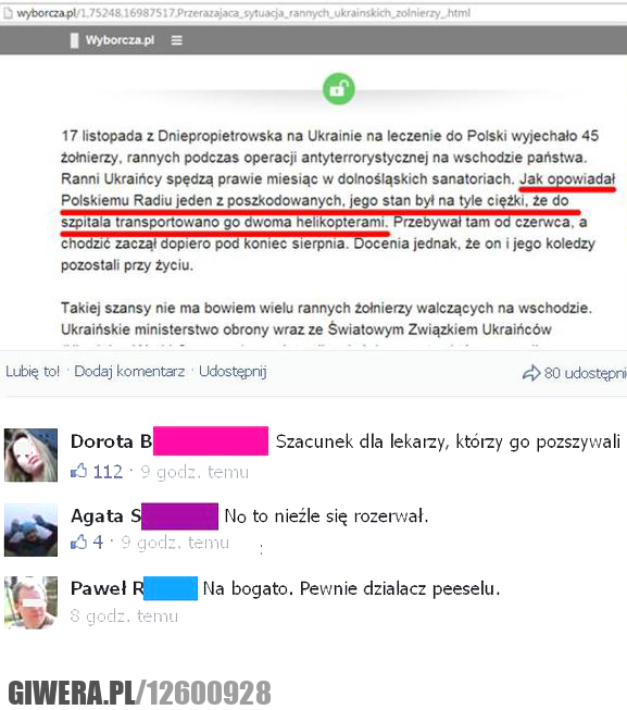 transportowano go dwoma helikopterami