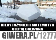 Bałwan inżyniera i matematyka