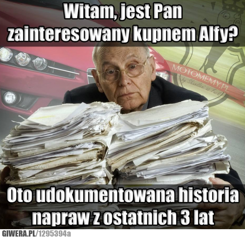 Alfa,historia napraw