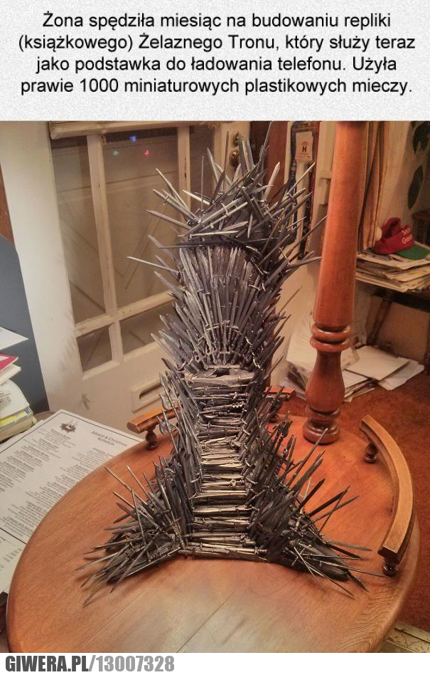 Miniaturowy Żelazny Tron,Gra o Tron,ładowarka,Telefon