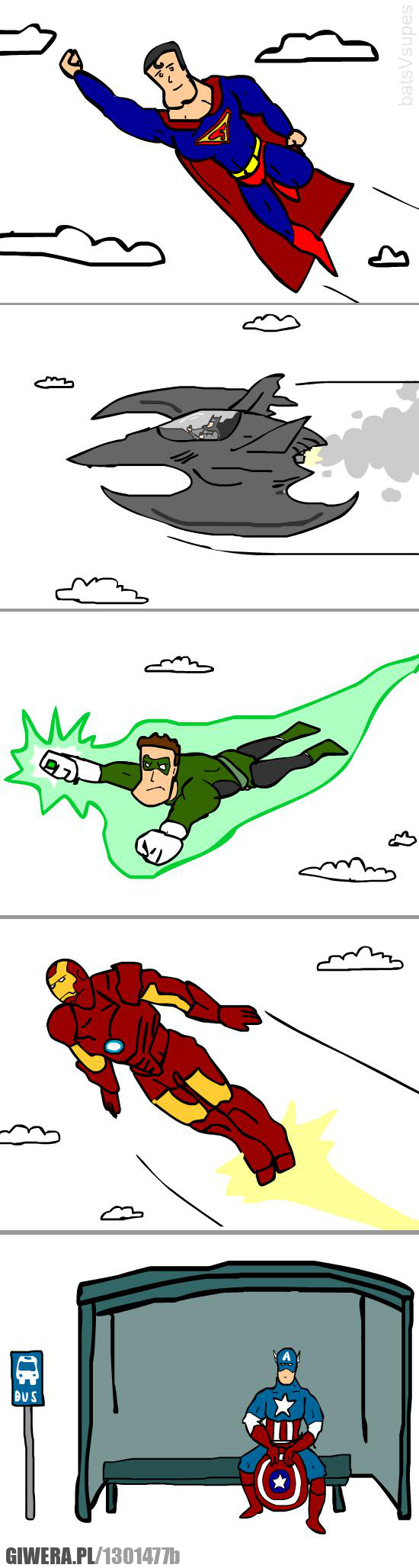 Kapitan Ameryka,Superman,IronMan,Batman