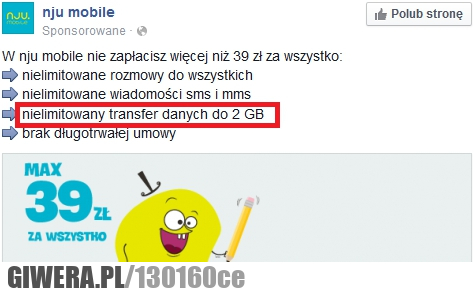 Nielimitowany,Nielimitowany transfer,nju mobile,orange