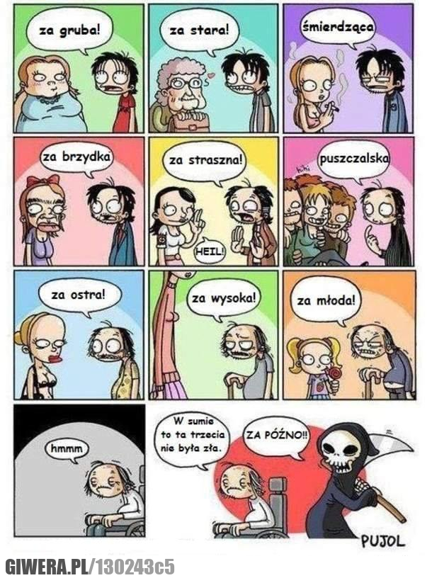 laska,za gruba,za stara,śmierdząca,forever alone,śmierć