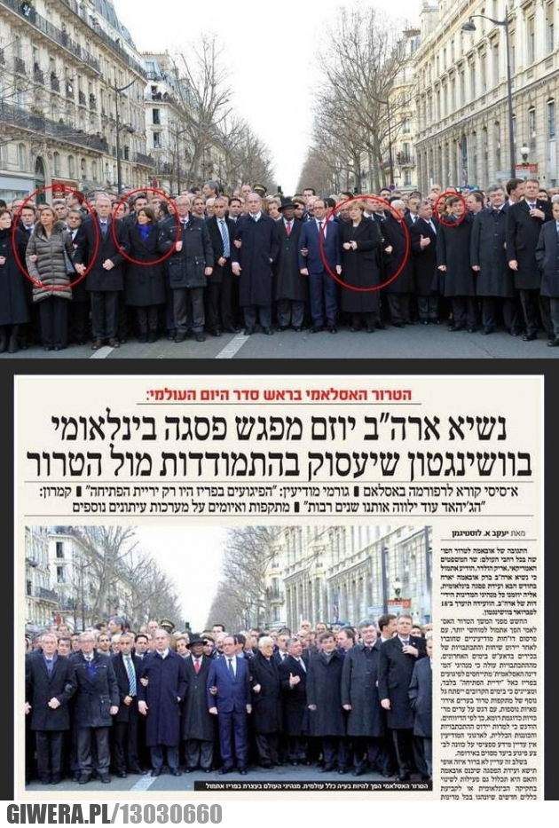 gazeta, fotomontaz, marsz, kobiety