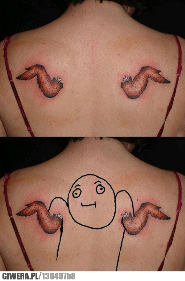 tatuaż,skrzydła,skrzydełka