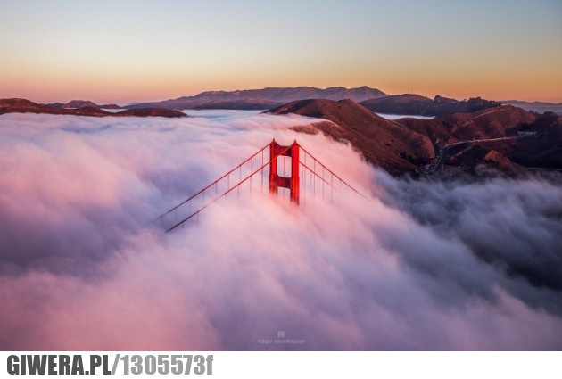 golden gate,chmury,most