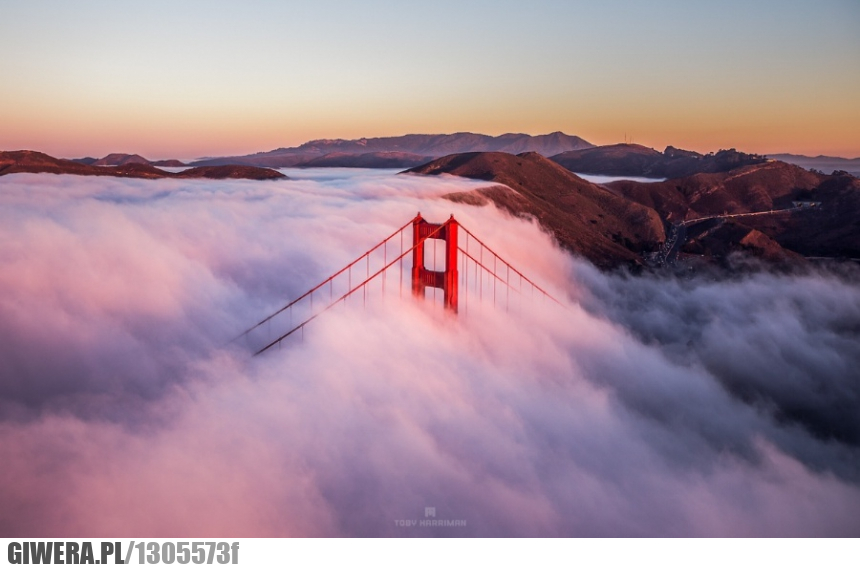 golden gate,chmury,most