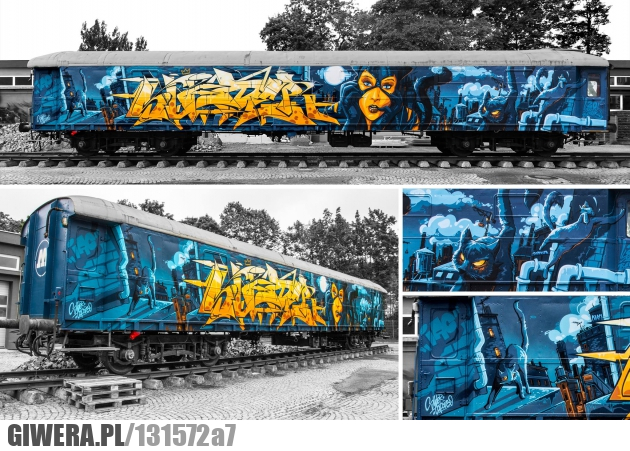 wagon,graffiti