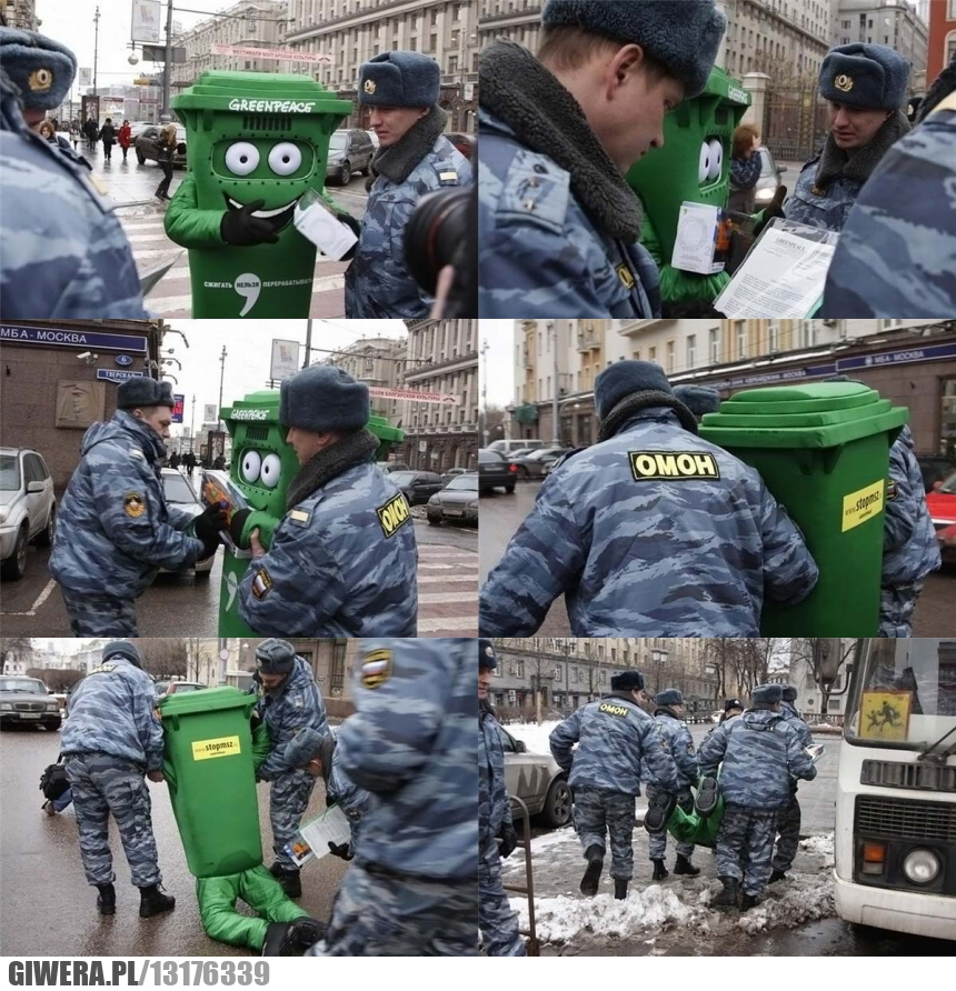 Rosjanie, Greenpeace, OMON, milicja, Moskwa