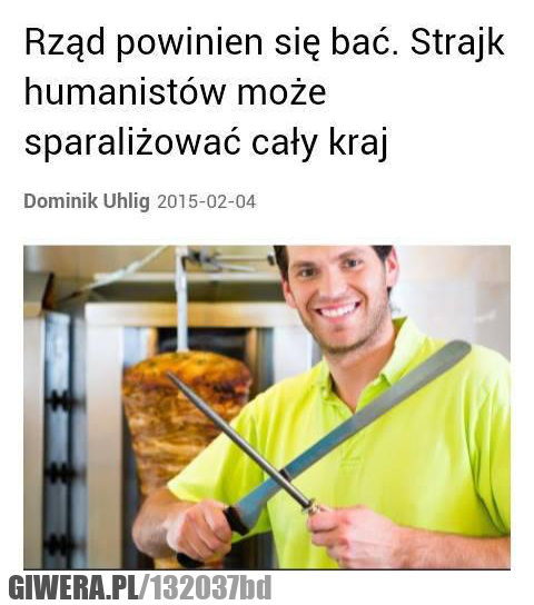 Strajk humanistów,kebab,strajk