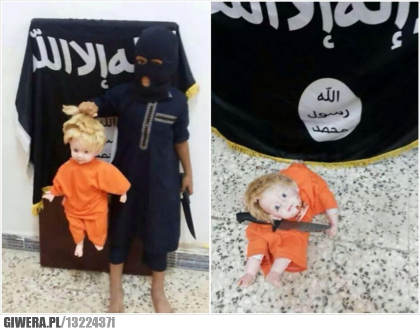 dziecko,isis,isil,islam,noz,lalka,dekapitacja