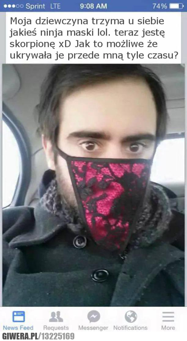 Maska skorpiona,stringi,maska