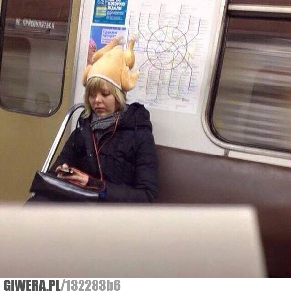 metro,Moskwa,Rosja,czapka,Kurczak