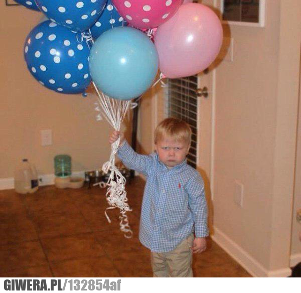 Dziecko,balony,zły,złość,radość