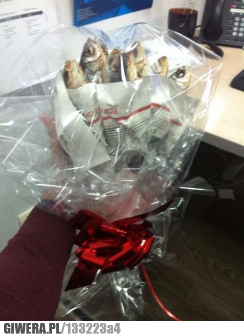 bukiet,dla niego,szprotki