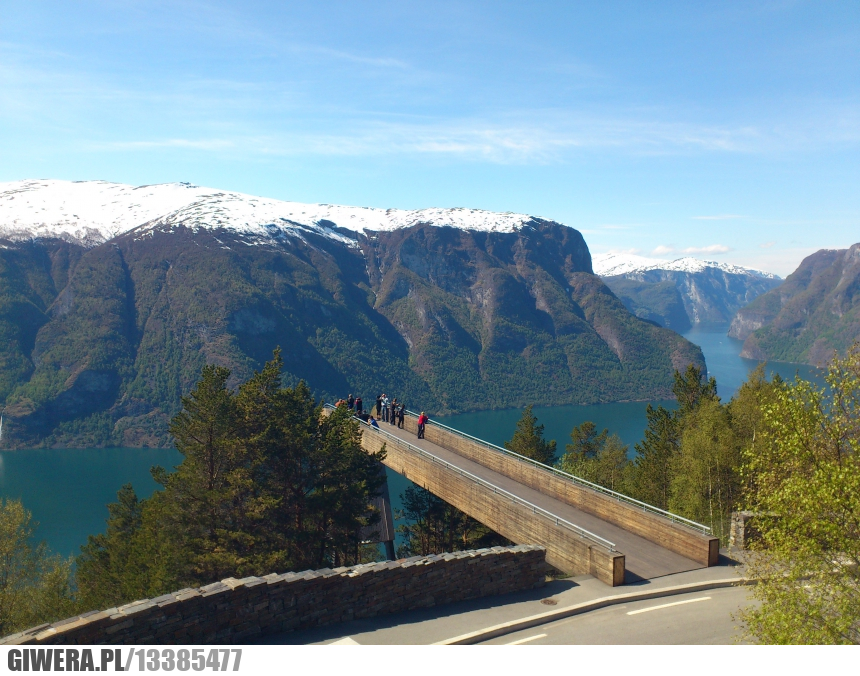 norwegia, taras widokowy, aurland,krajobraz, natura