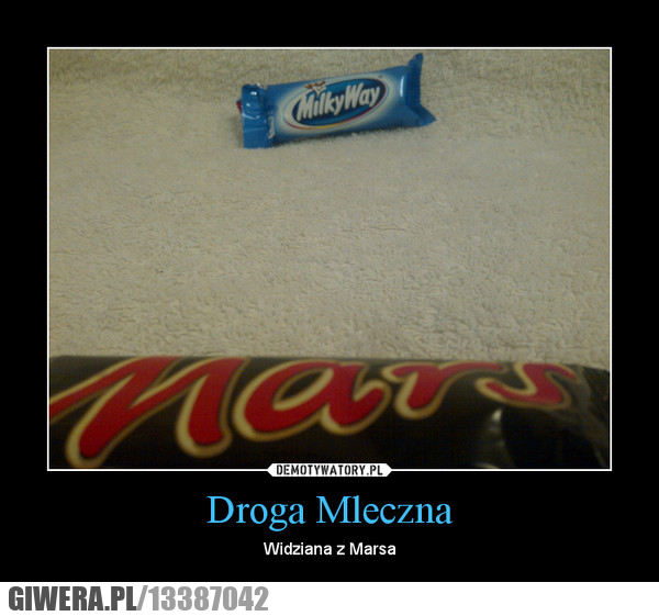 Droga mleczna widziana z marsa