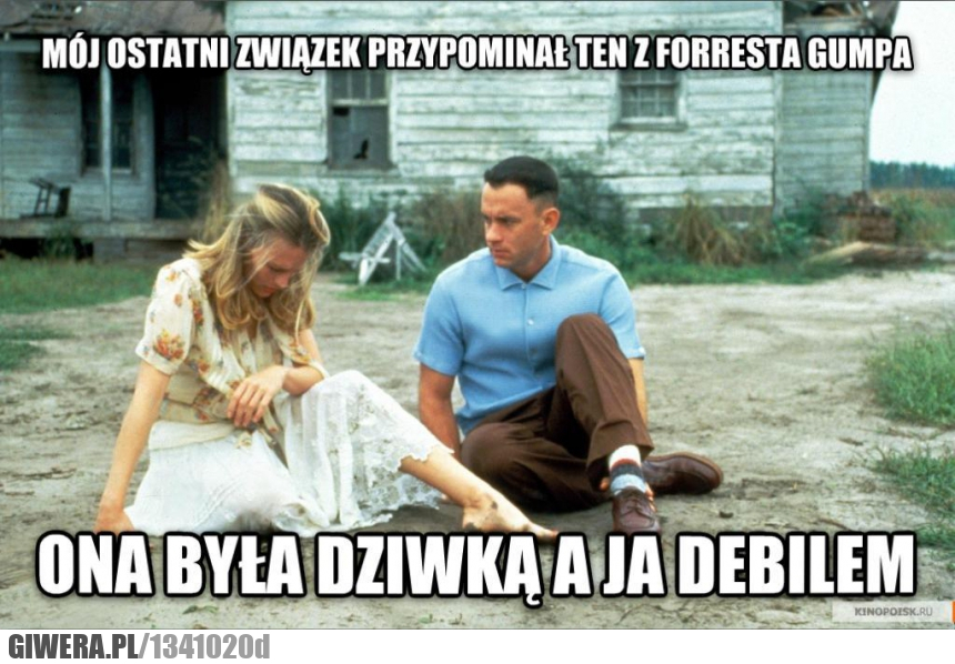 związek,Forest Gump,debil,dziwka
