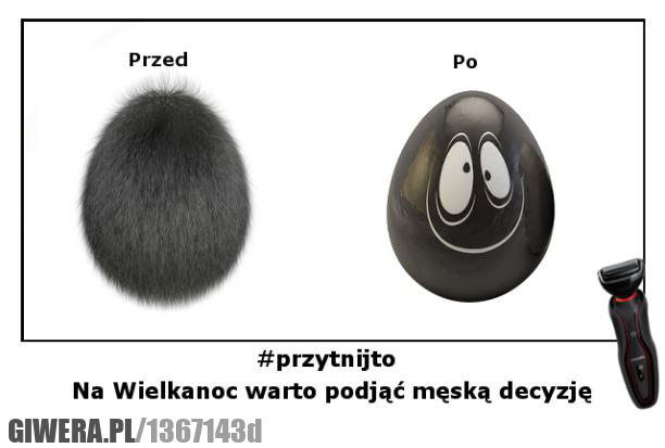 Wielkanoc,jajka,golenie,włosy