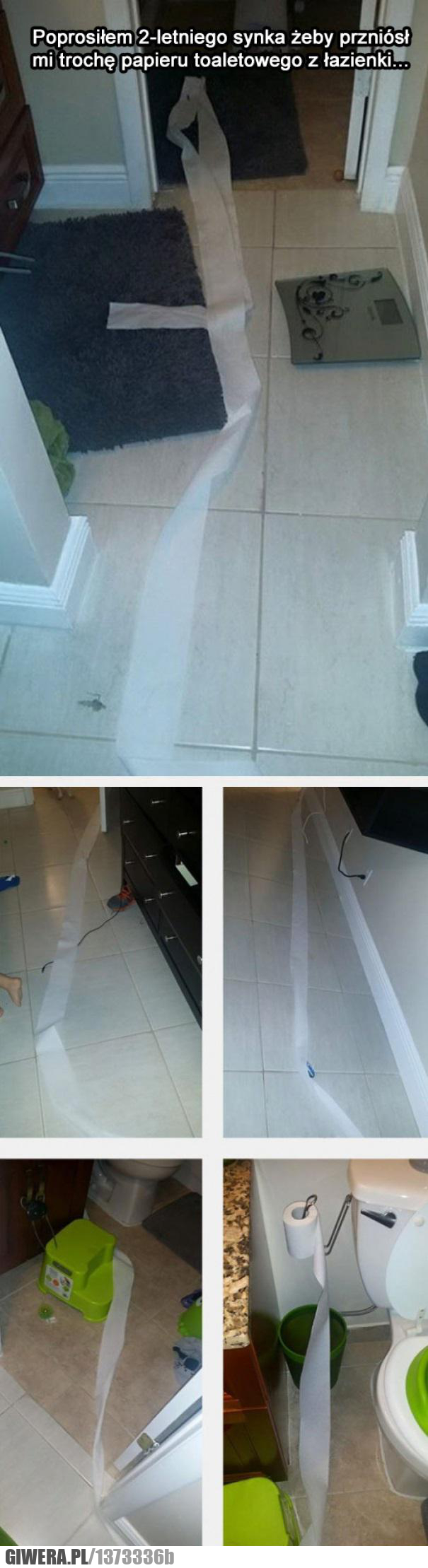 Syn,papier toaletowy