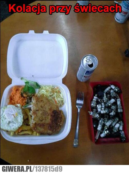 kolacja,świece,schabowy