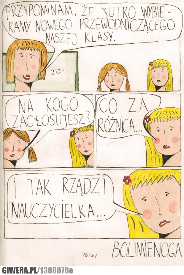 Wybory,przewodniczący,klasa,szkoła,nauczycielka