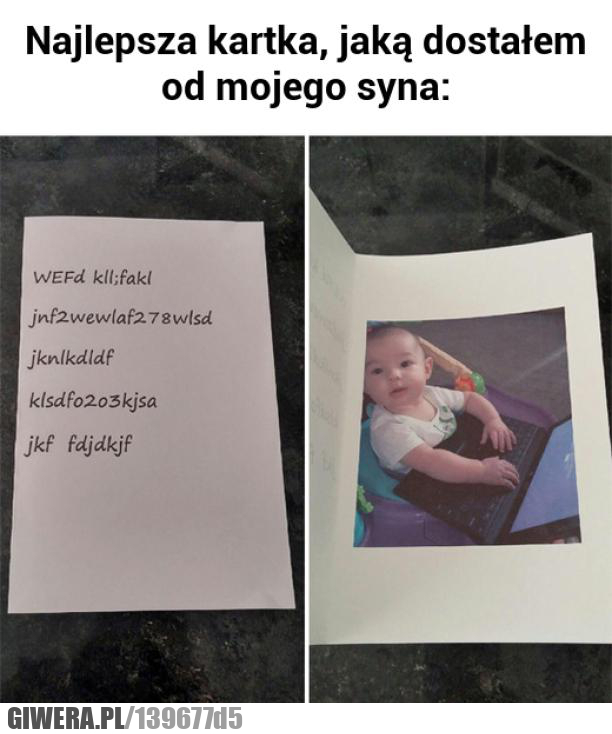 Kartka,syn,dziecko